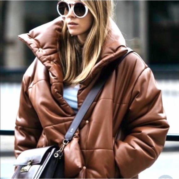 bagatelle leather puffer